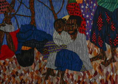 Les Réfugiés - 1998 Fils divers 135x78cm