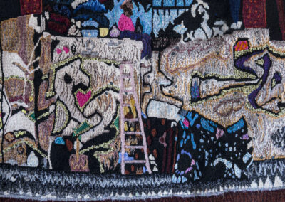New York Subway, SDF et Graffiti - 2015, Fils divers 113x109cm